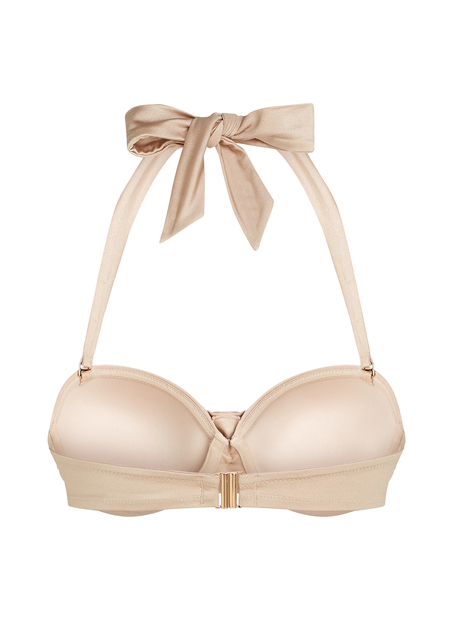 Haut de bikini bandeau Lima, Beige