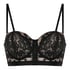 Soutien-gorge à armatures rembourré longline Lou, Noir