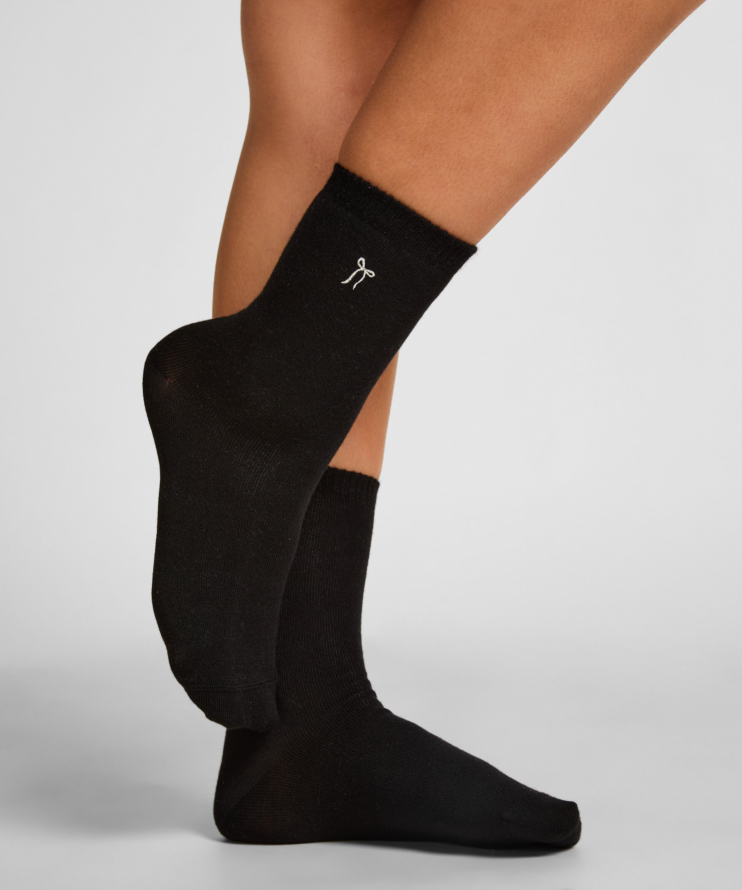 Chaussettes courtes en modal, Noir