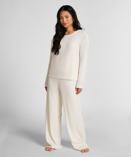 Haut de pyjama Jersey, Blanc