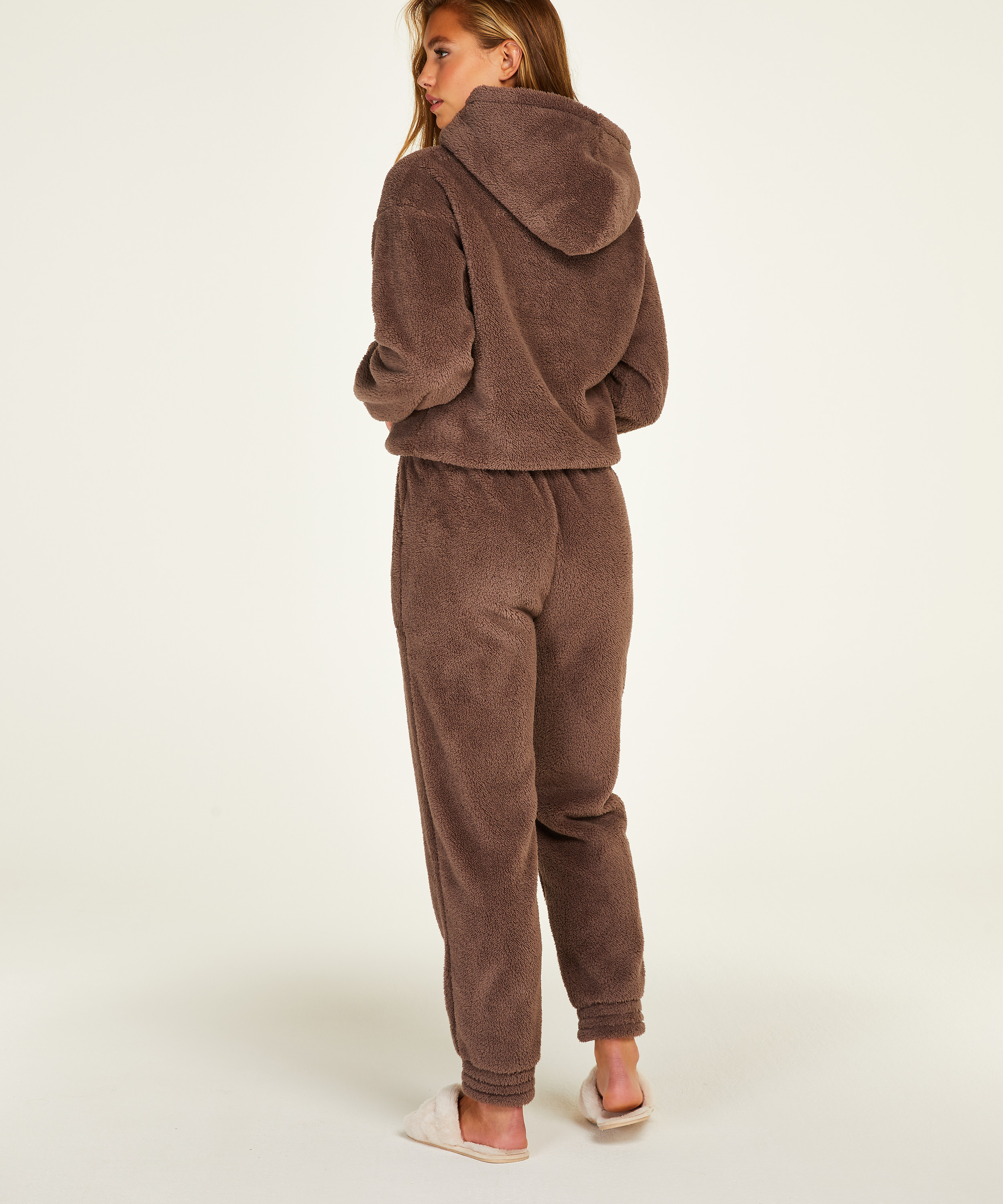 Sweat à Capuche polaire Snuggle, Gris, main