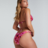 Haut de bikini triangle Floral, Rose