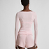 Haut avec cachemire à col bateau super soft, Rose