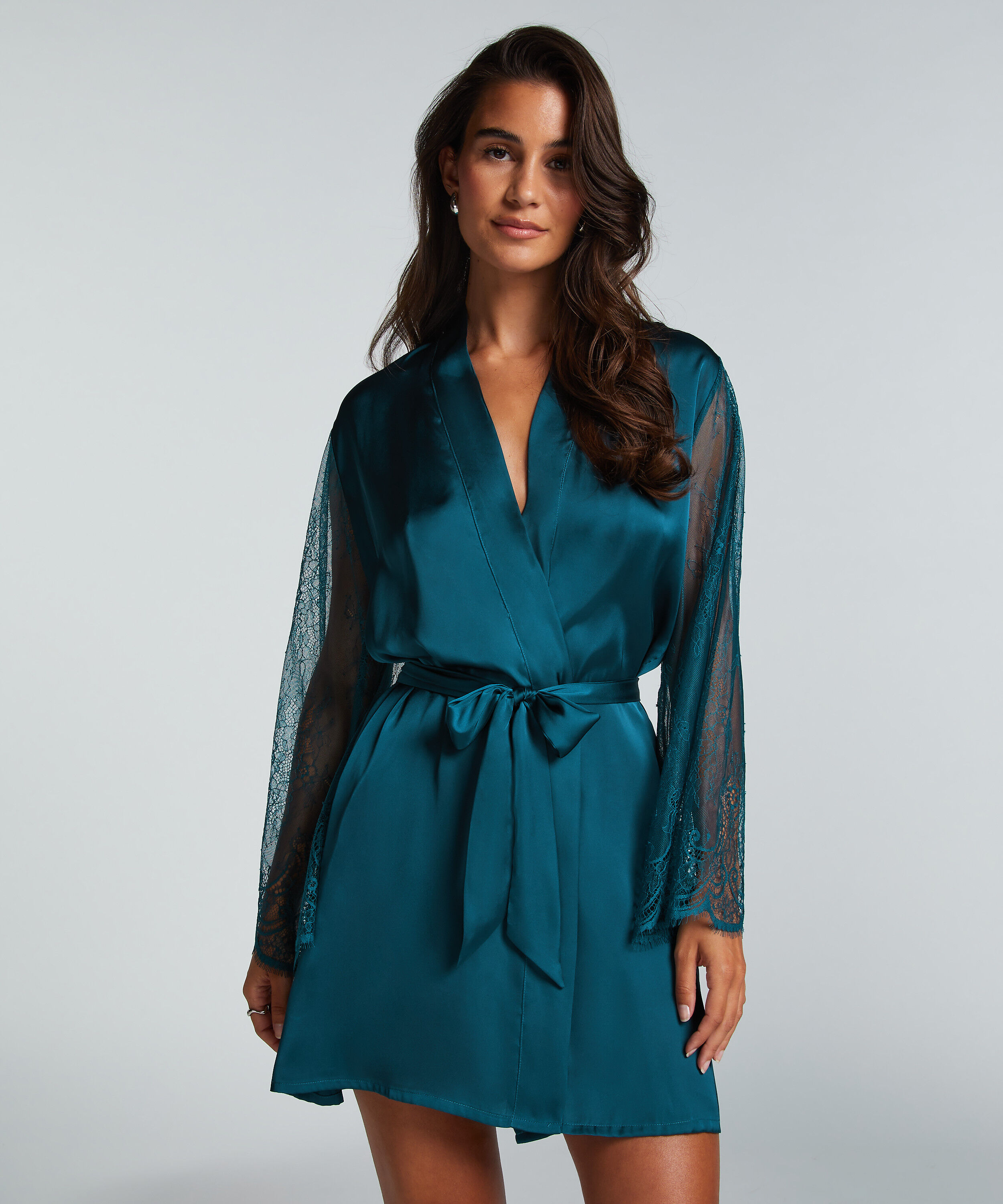 Kimono Satin, Bleu