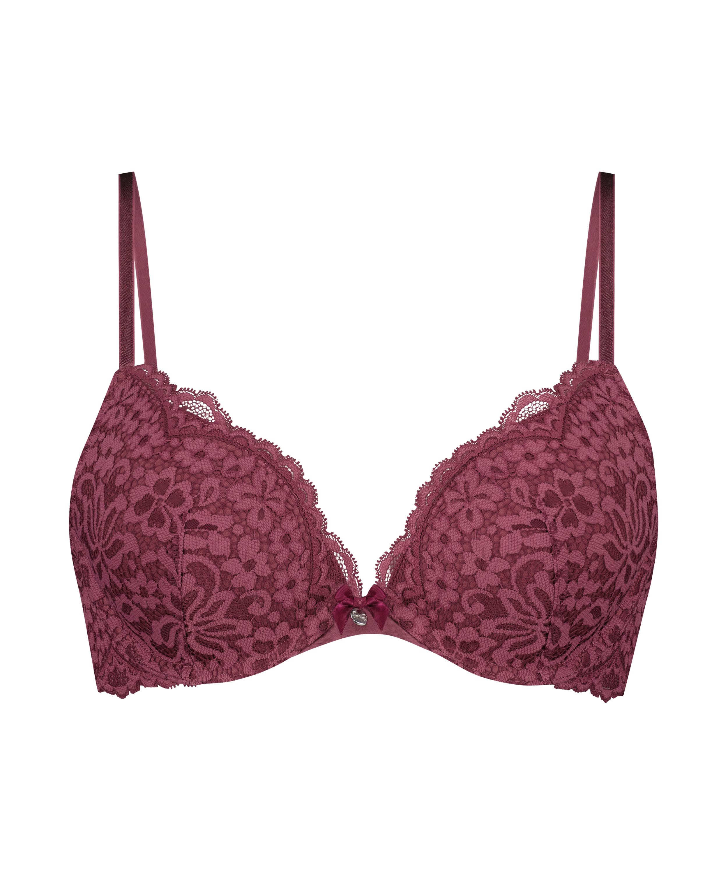 Soutien-gorge push-up à armatures rembourré Rose, Rouge, main