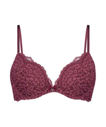 Soutien-gorge push-up à armatures rembourré Rose, Rouge