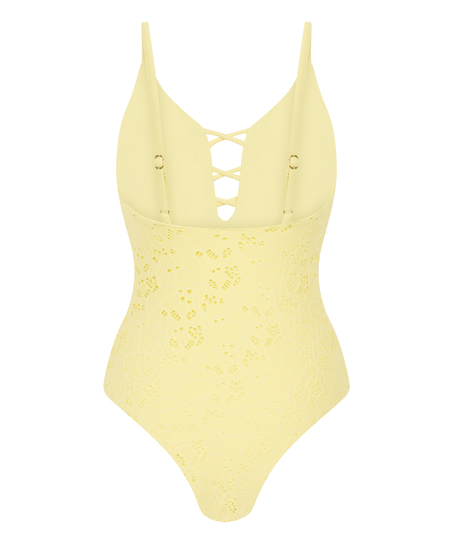 Maillot de bain en crochet, Jaune