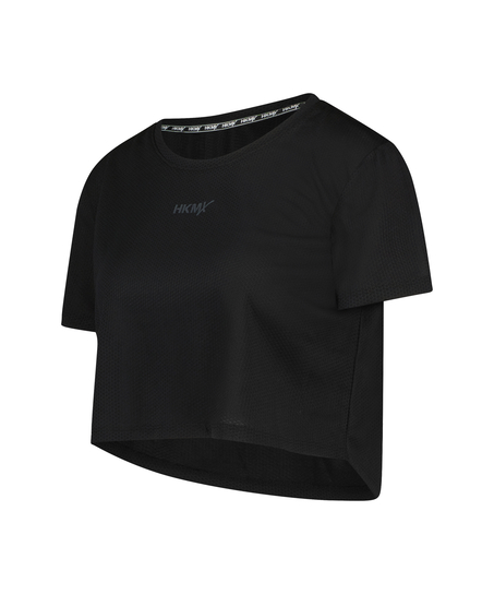 HKMX Crop top en maille, Noir
