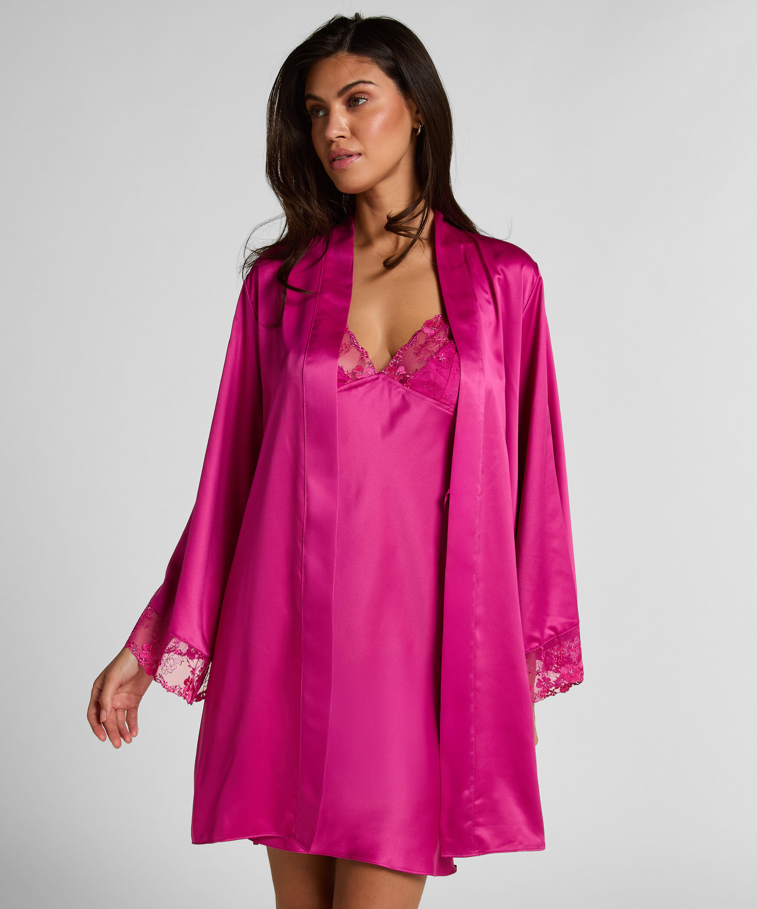 Kimono en satin Peonie