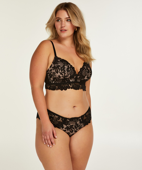 Soutien-gorge préformé sans armatures longline Shiloh, Noir