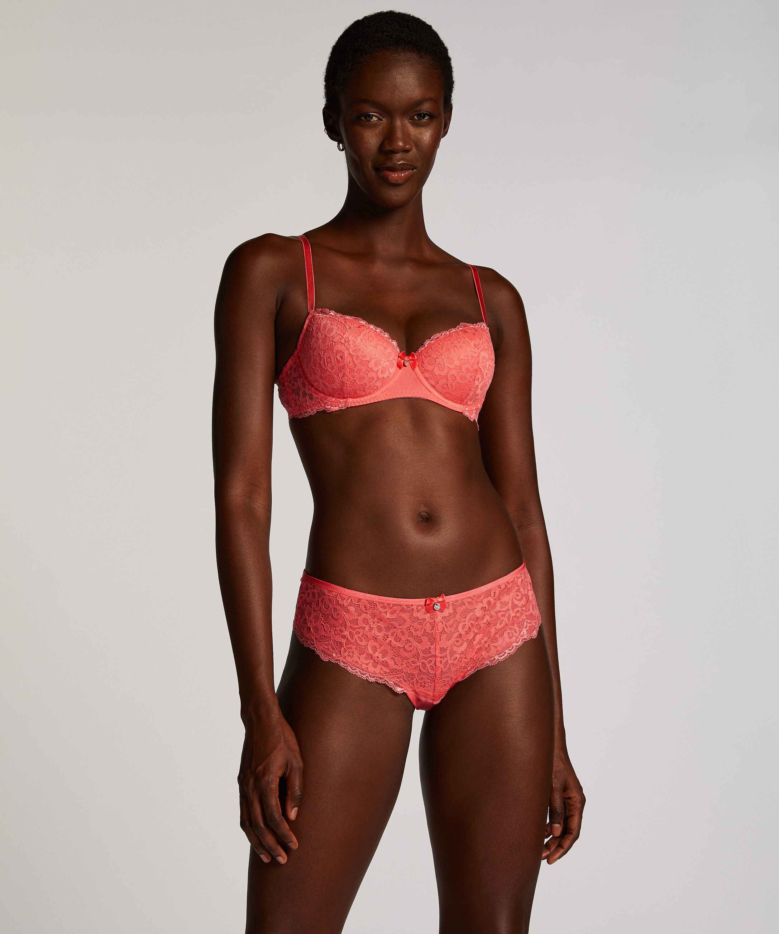 Slip brésilien Marine, Rose