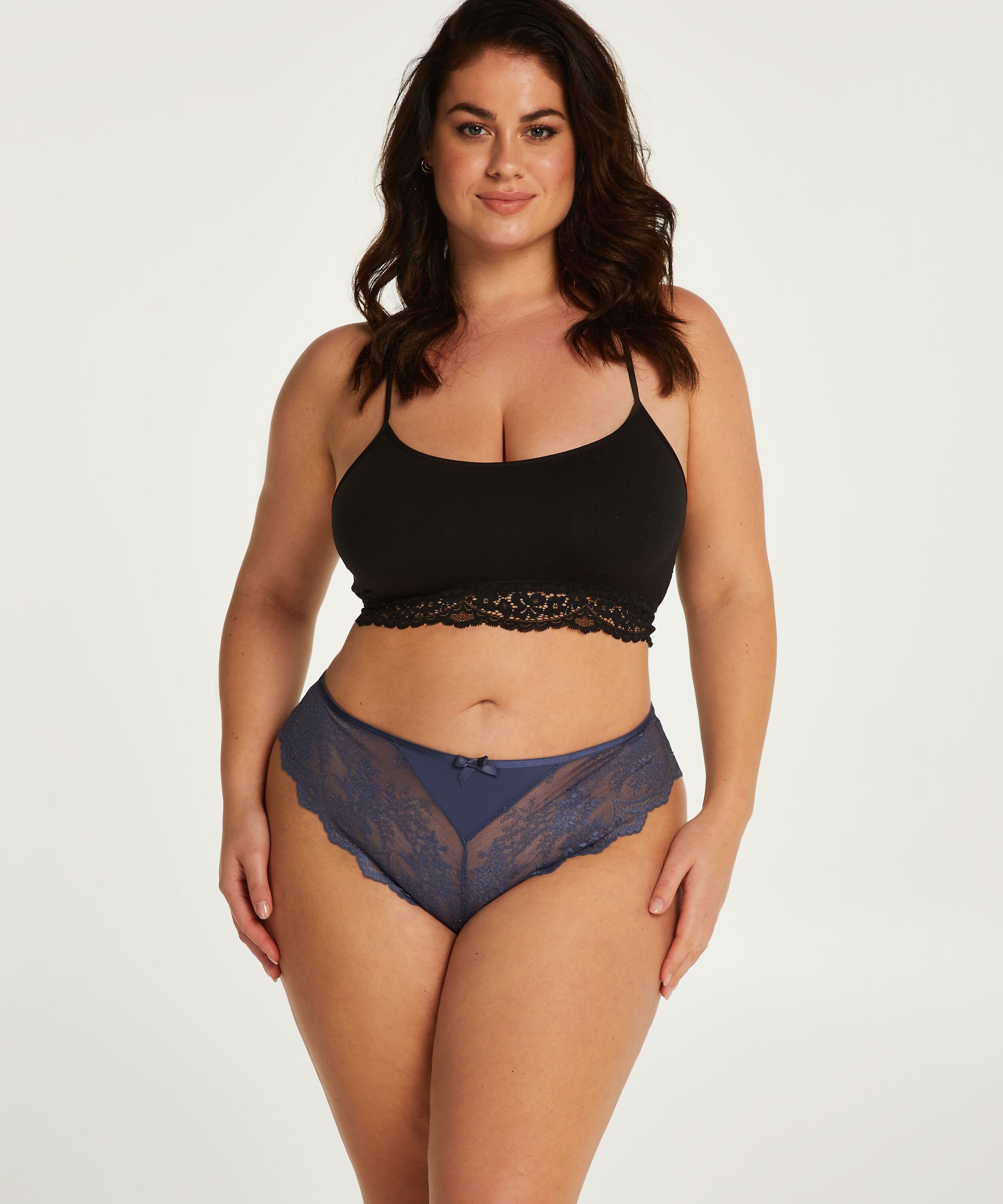 Slip brésilien échancré Heira Curvy, Bleu Slip brésilien échancré Heira Curvy, Bleu