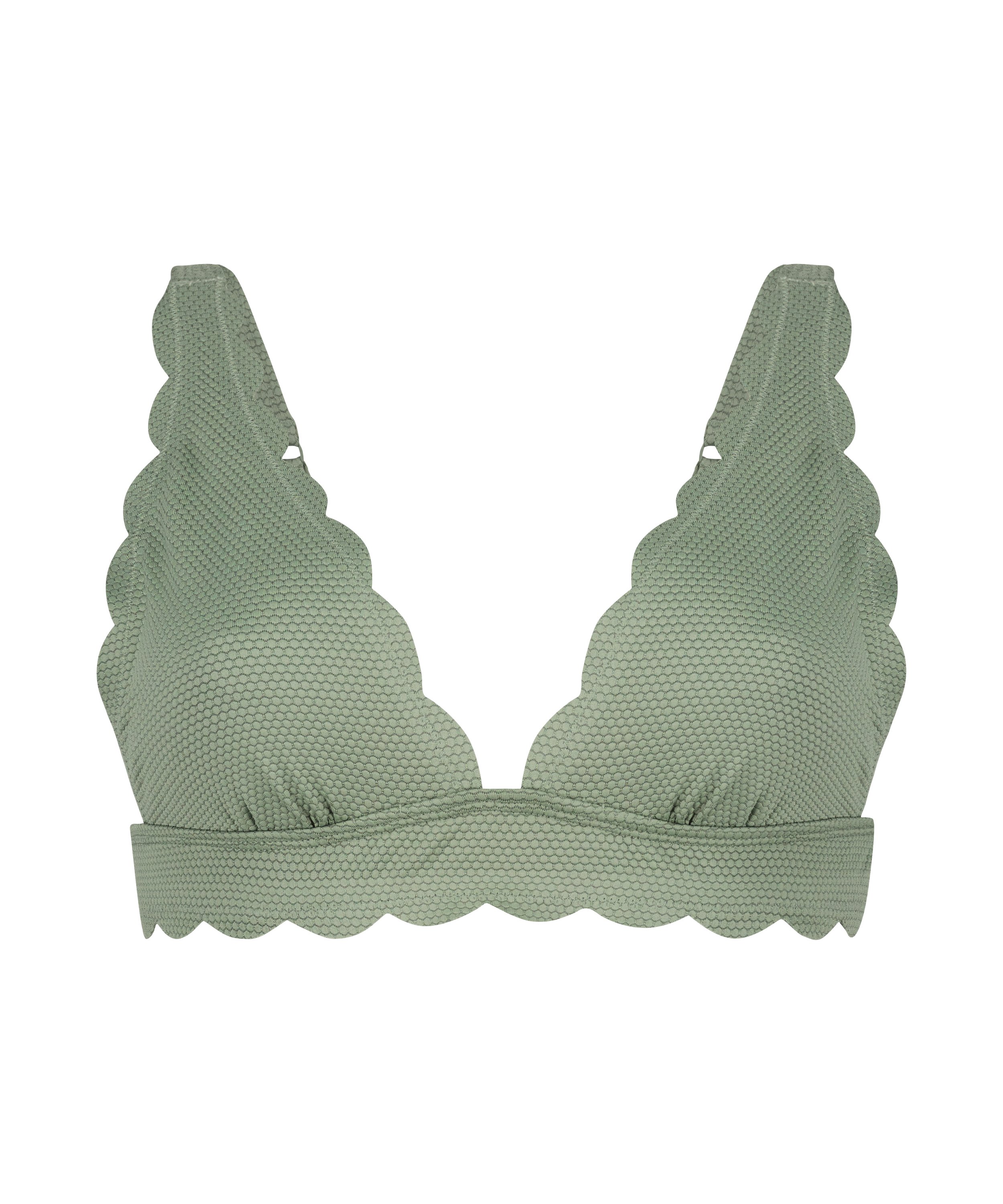 Haut de bikini Triangle Scallop, Vert, main