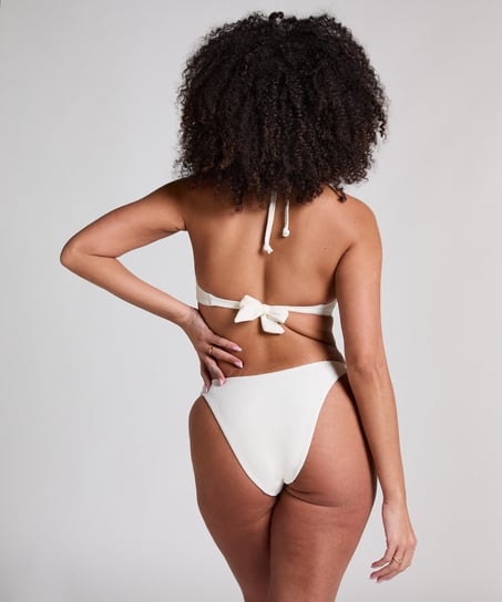 Bas de bikini échancré Cabo, Blanc
