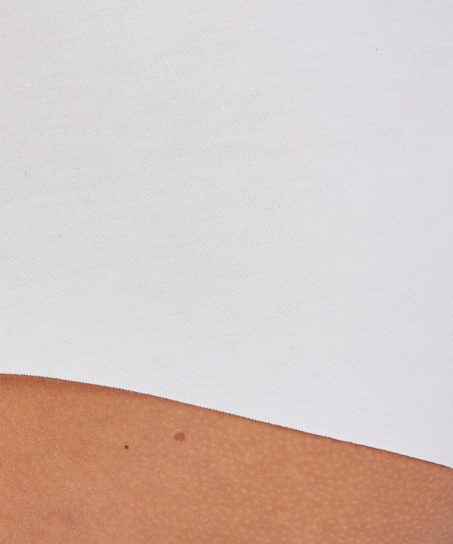 Boxer invisible en coton, Blanc