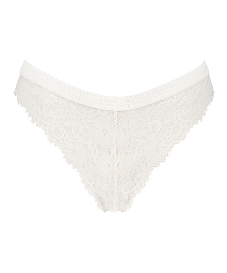 Slip brésilien échancré Yvo, Blanc