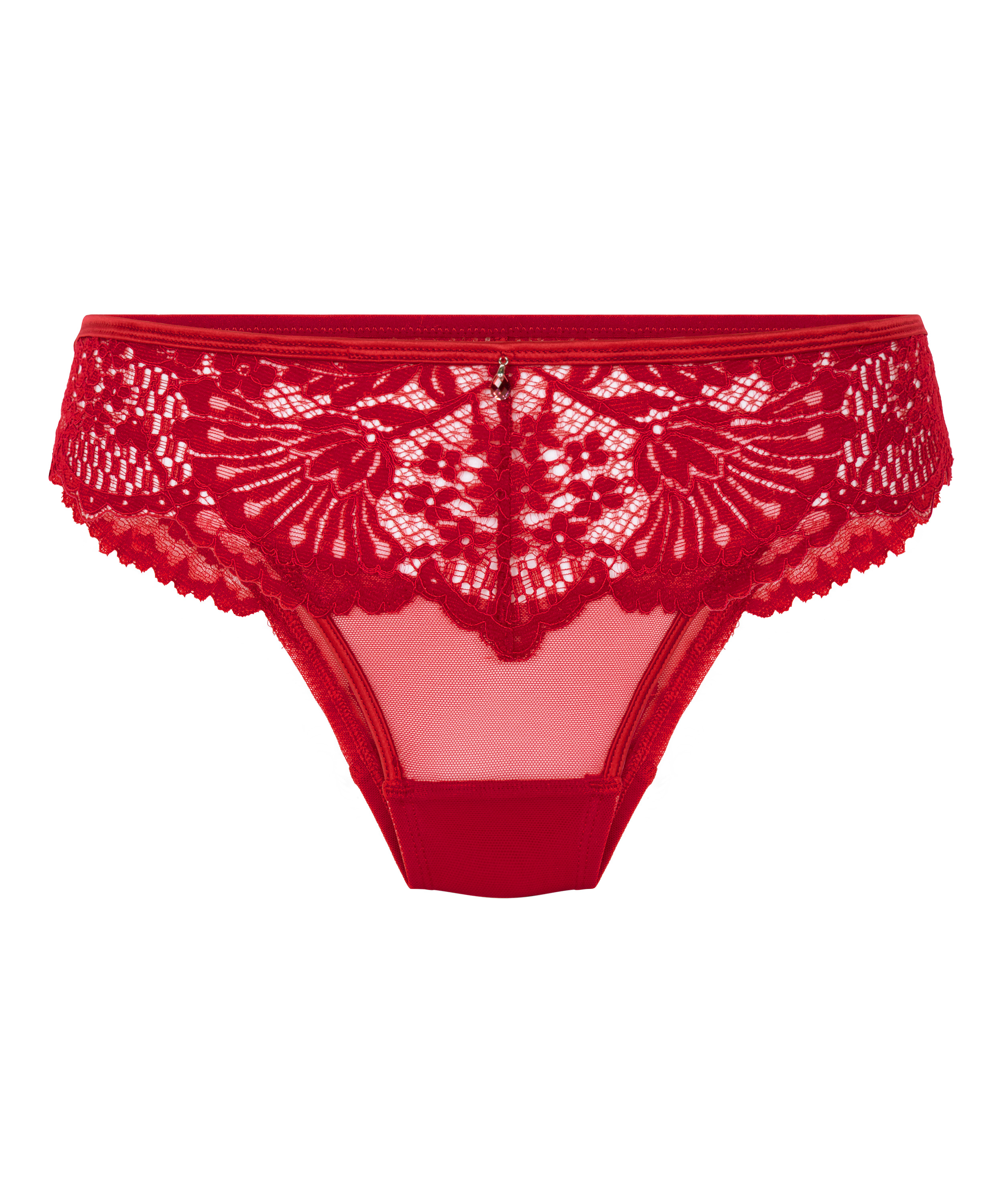 Culotte brésilienne Whitney, Rouge, main