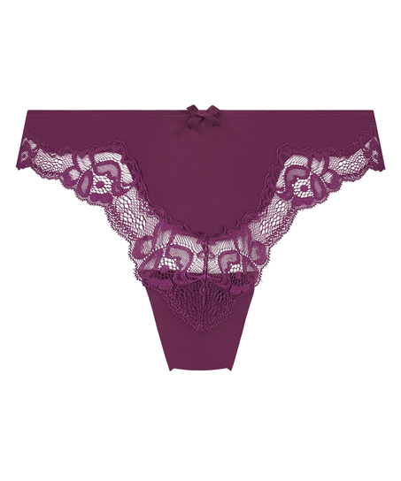 Slip brésilien Lace & Shine, Violet