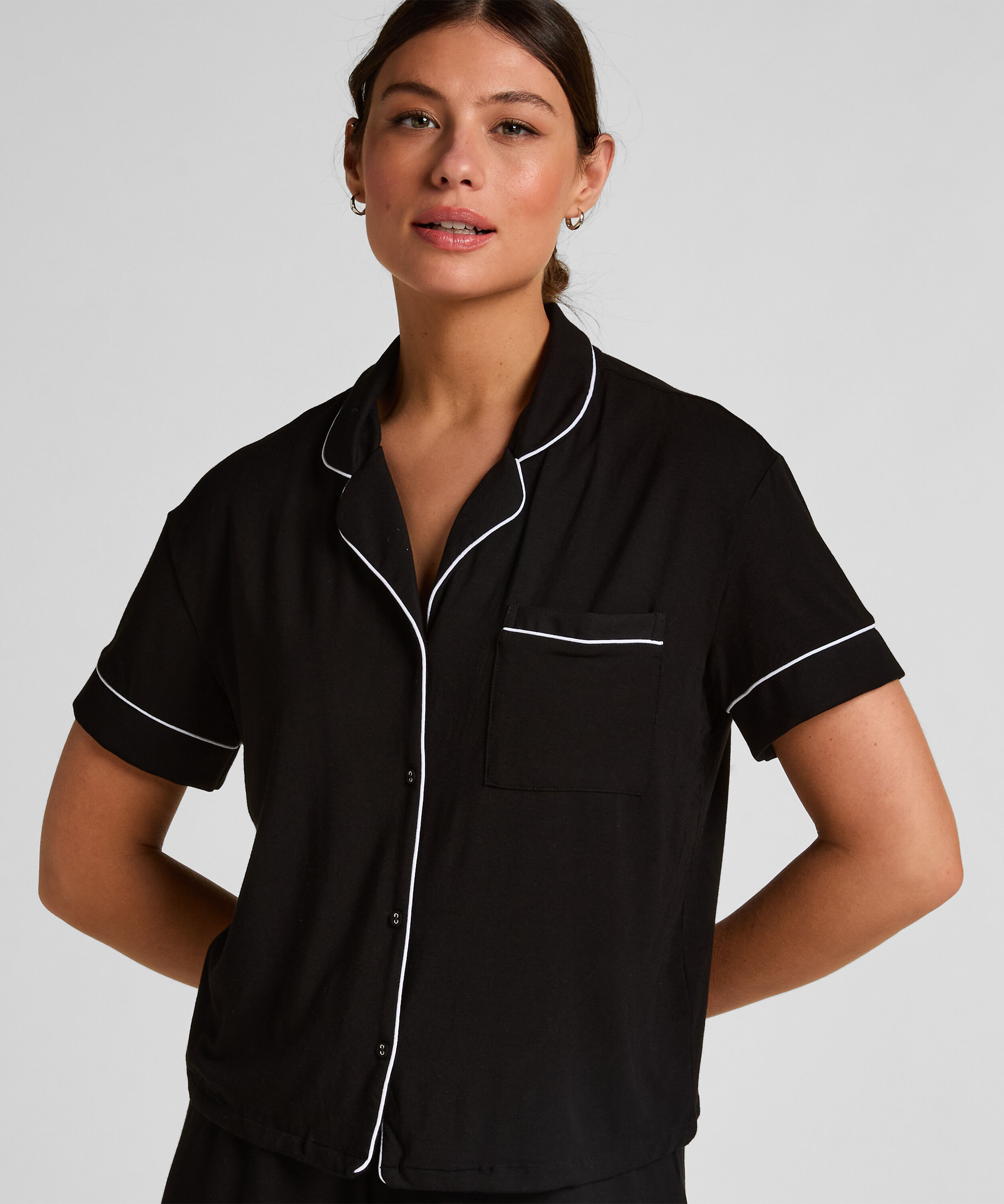 Ensemble Pyjama Jersey Essential, Noir Ensemble Pyjama Jersey Essential, Noir