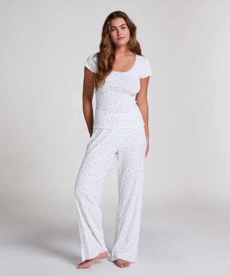 Ensemble pyjama c&ocirc;tel&eacute;, Bleu