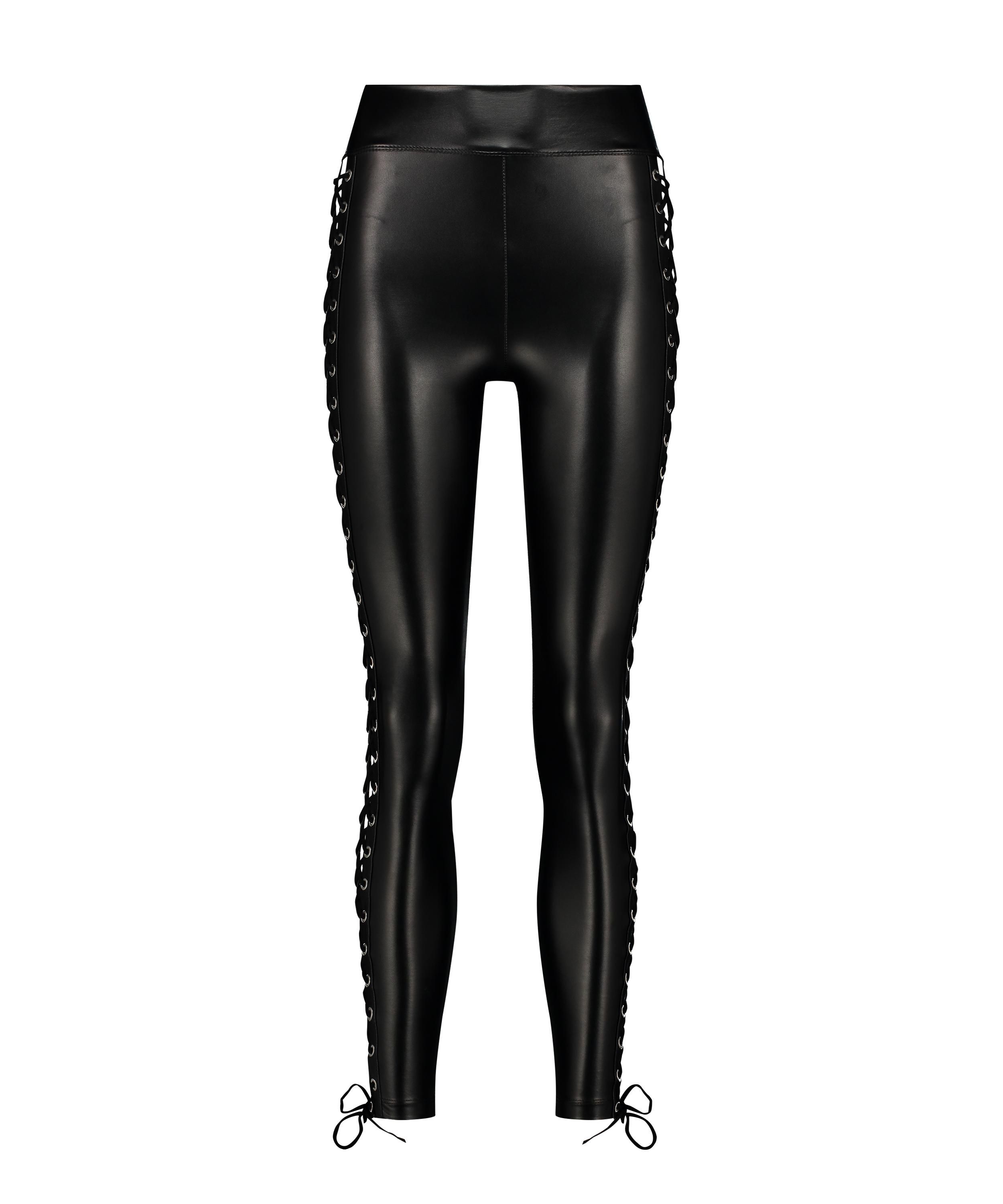 Legging Lace up, Noir, main