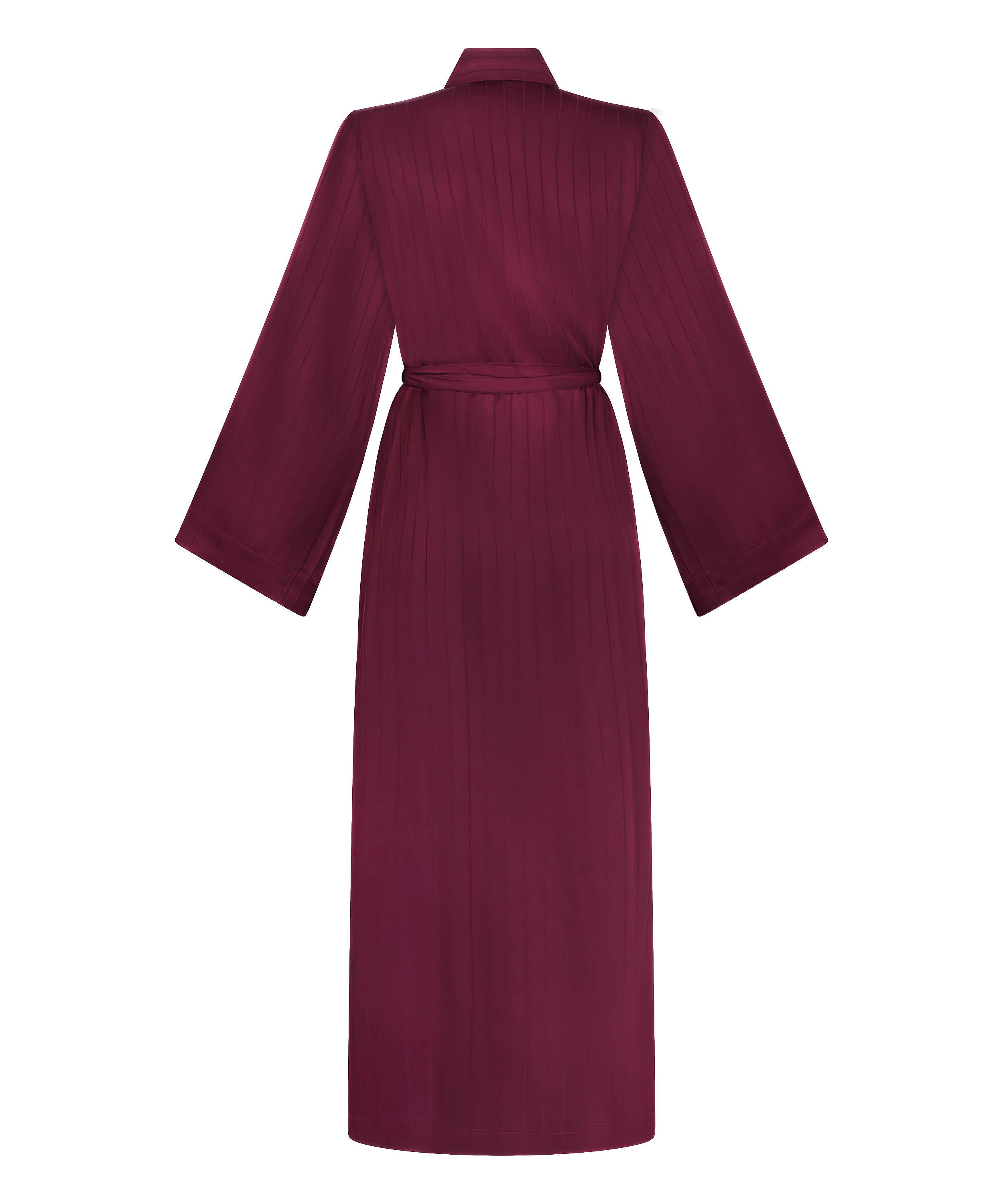 Kimono à rayures en satin, Violet, main