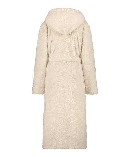 Long peignoir en polaire, Beige