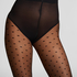Collants 15 Deniers Pois Anti-Filage, Noir