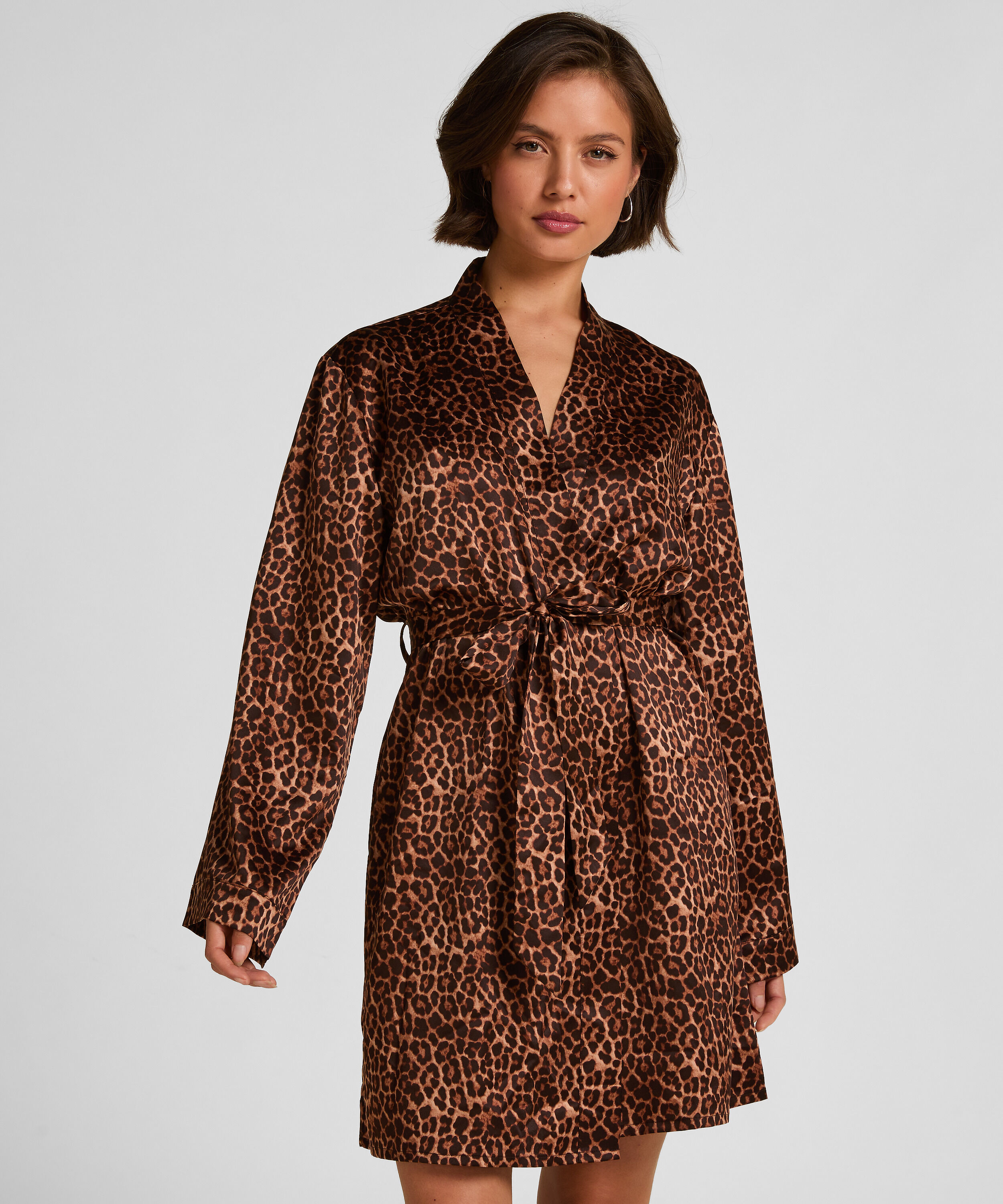 Kimono Satin, Noir Kimono Satin, Noir