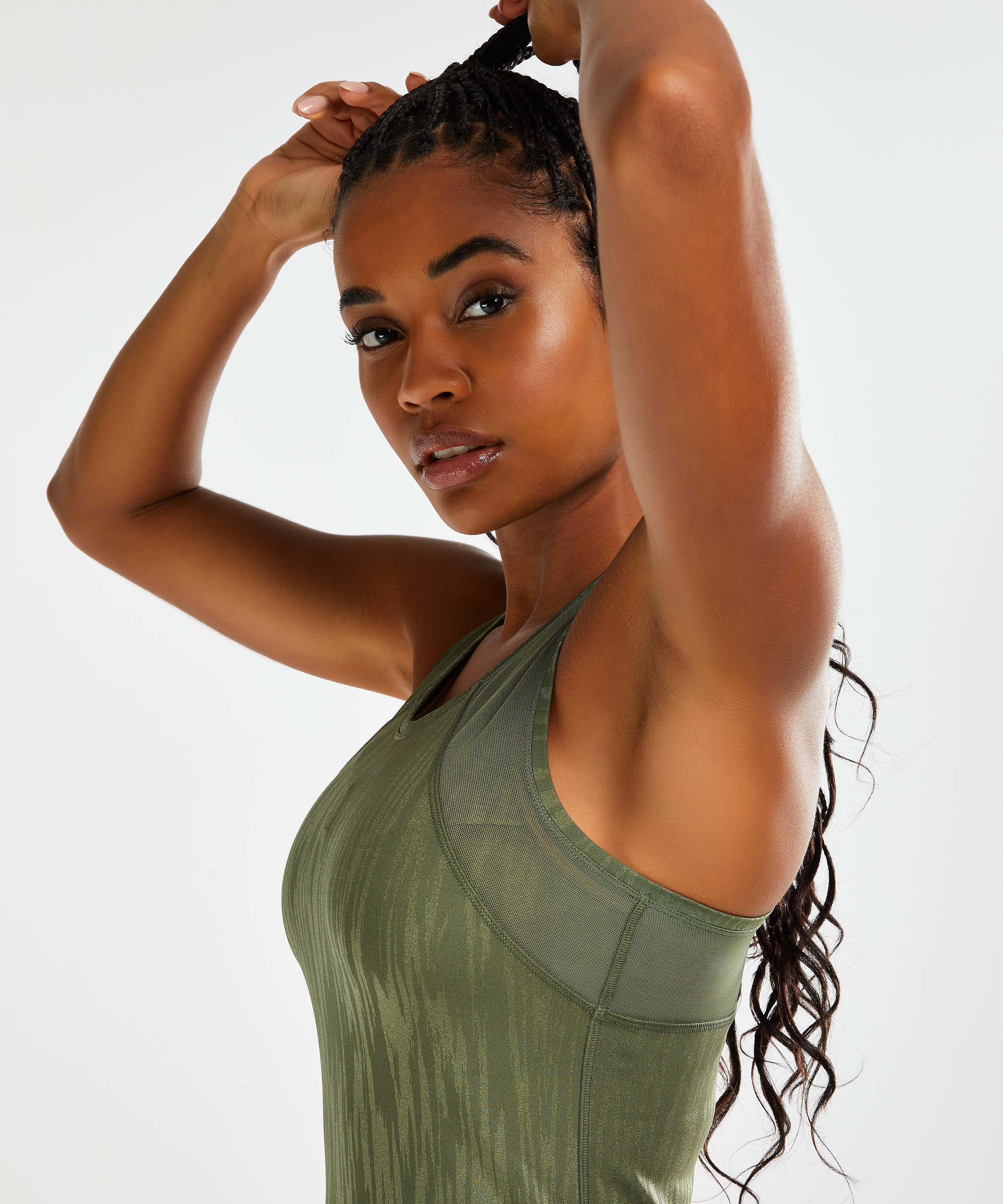 HKMX Sport slim fit débardeur, Vert, main