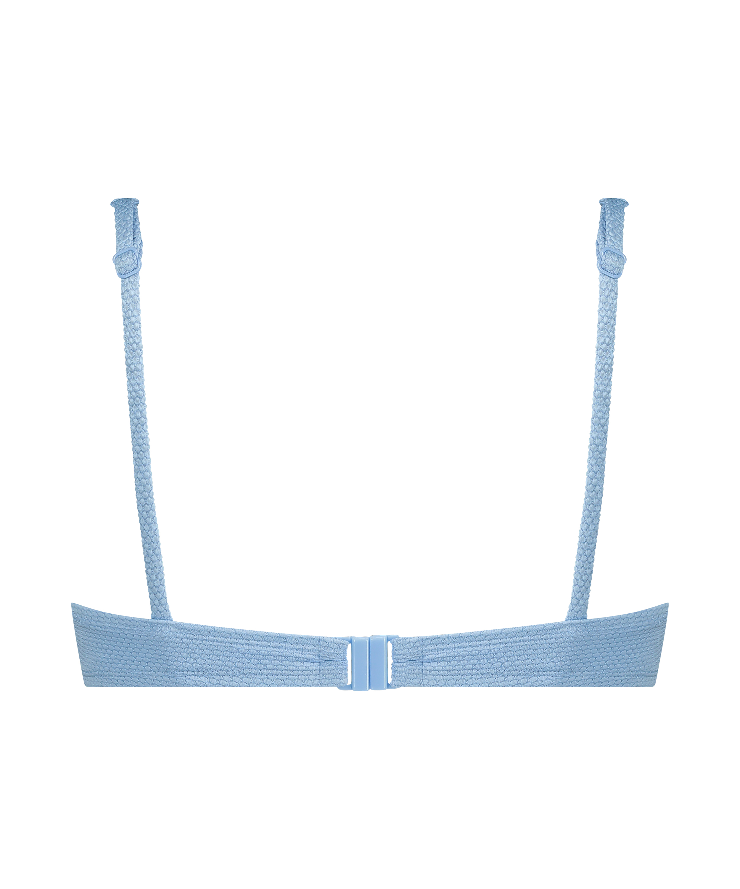 Haut de bikini à armatures non rembourré Scallop, Bleu, main