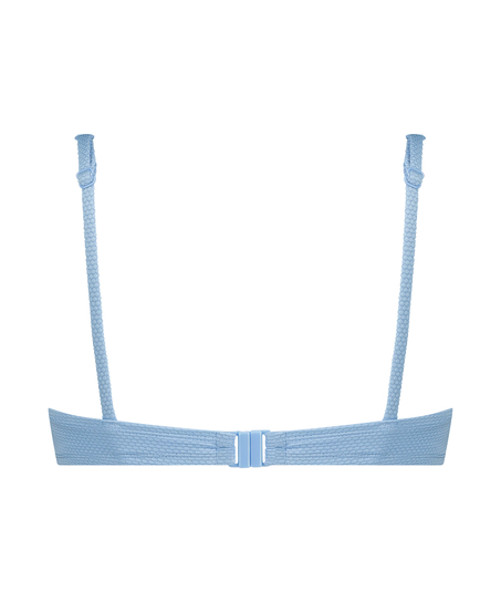 Haut de bikini à armatures non rembourré Scallop, Bleu