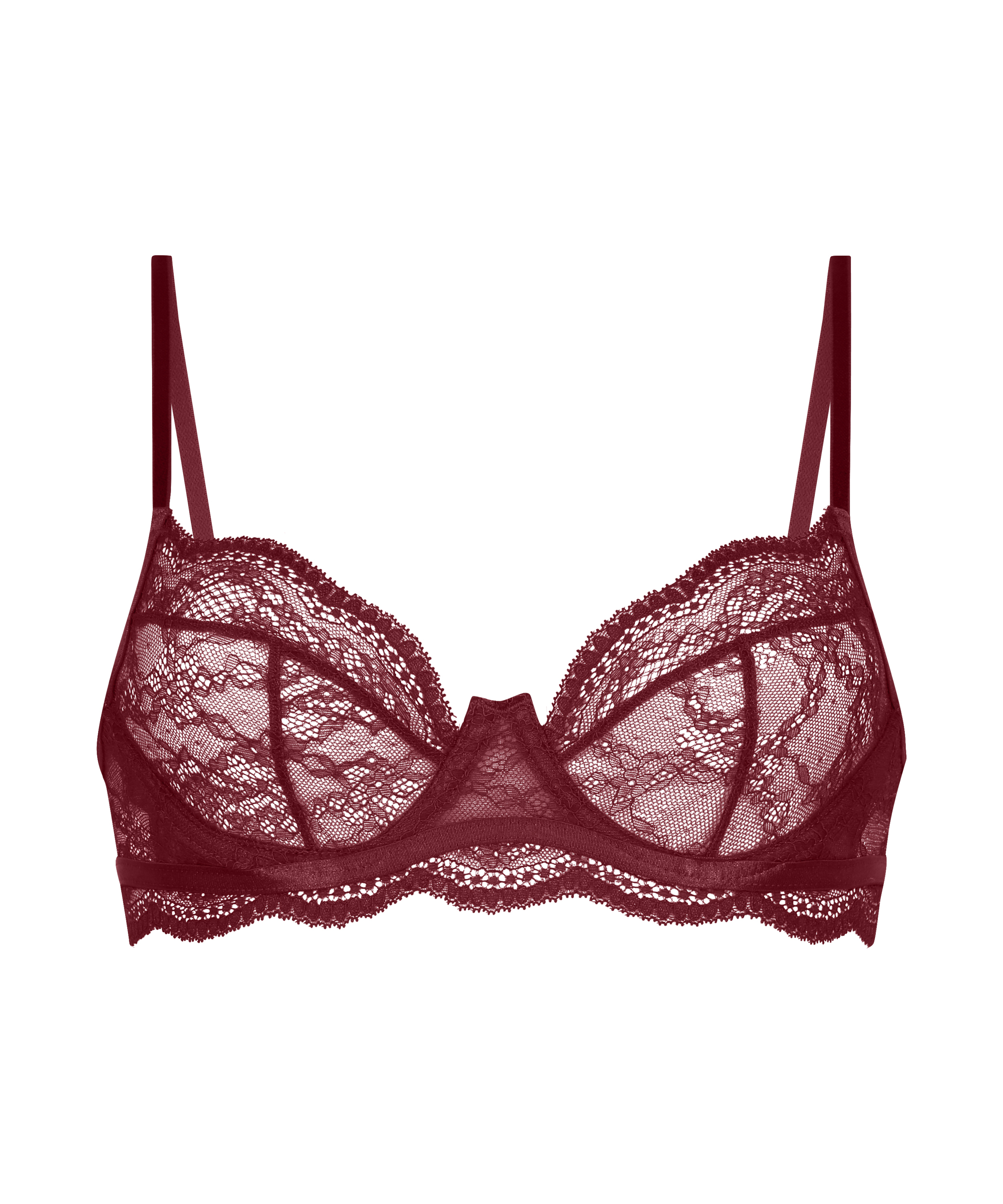Soutien-gorge non-rembourré à armatures Isabelle, Rouge, main