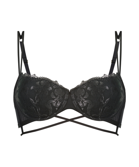 Soutien-gorge bustier rembourré à armatures Mila, Noir