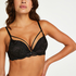 Soutien-gorge maximiseur préformé à armatures Bijou, Noir