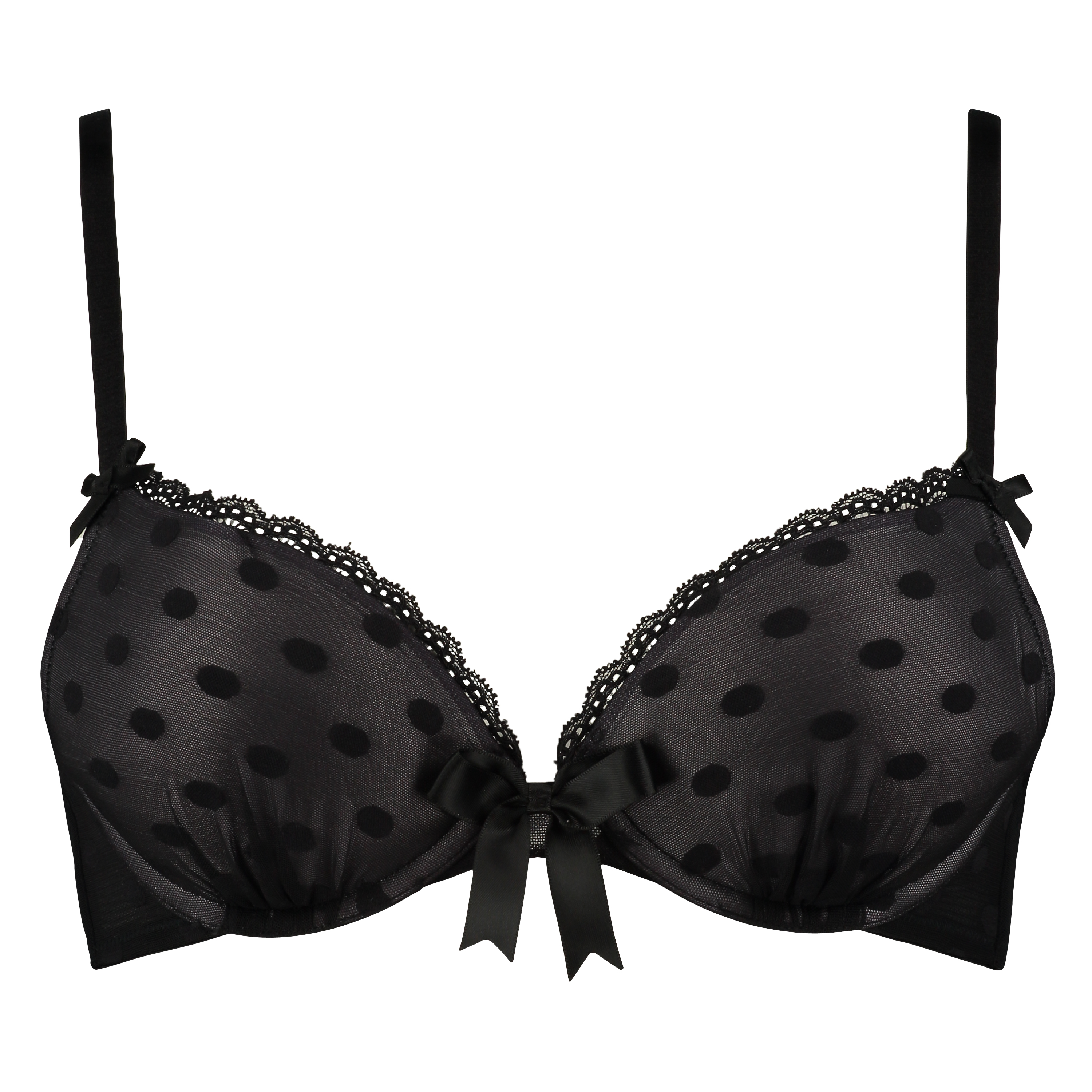 Soutien-gorge à armatures préformé push-up Elle, Noir, main