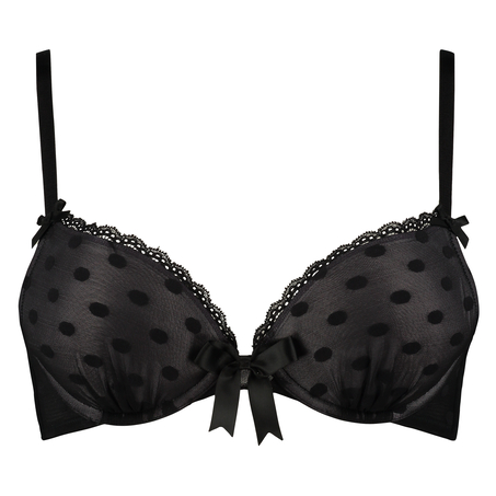 Soutien-gorge à armatures préformé push-up Elle, Noir