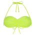 Bikini Crop Top froncé Glow, Jaune