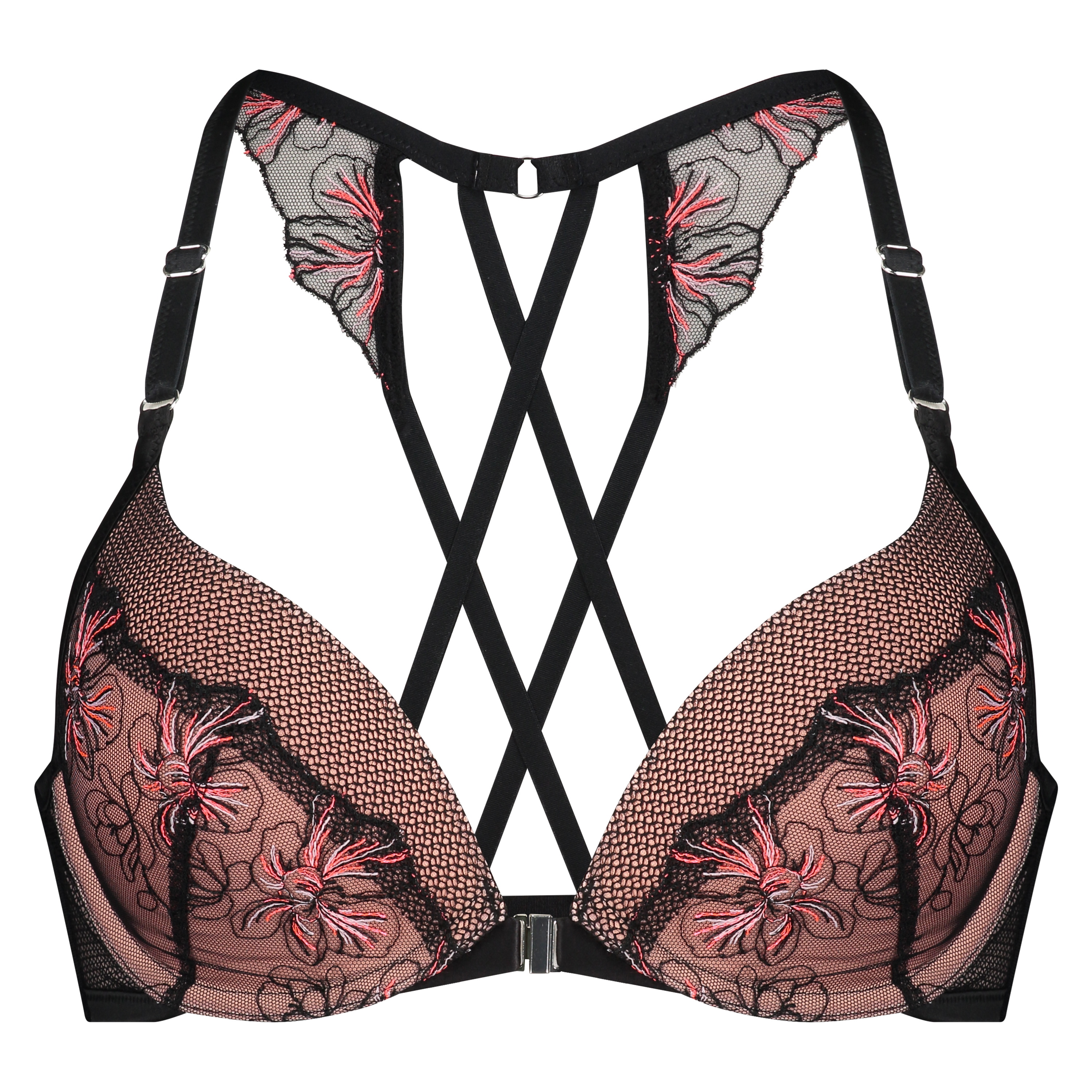 Soutien-gorge à armatures préformé push-up Duckie, Noir, main