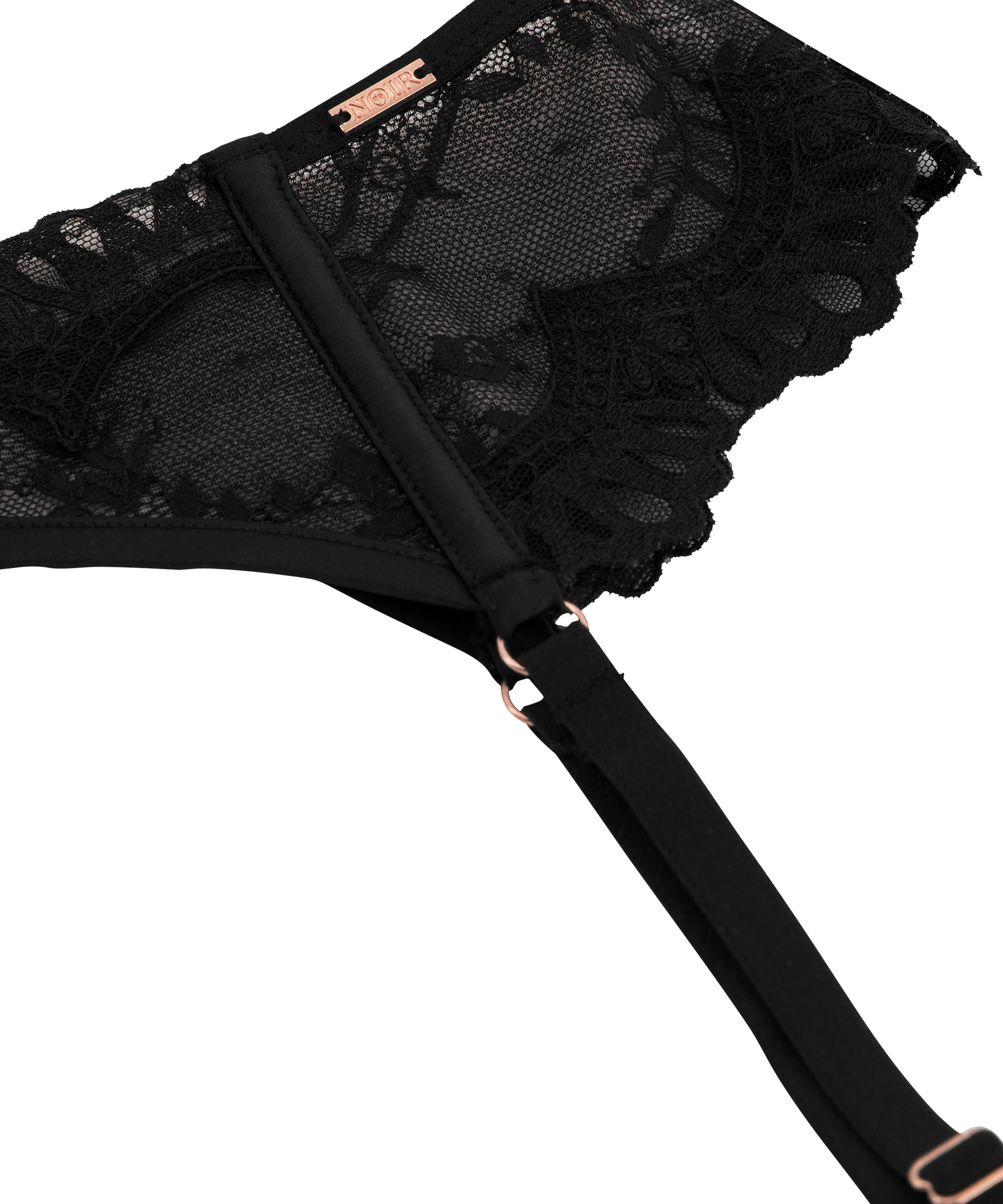 Porte-jarretelles Helena, Noir, main