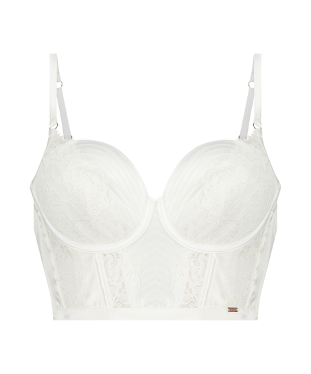 Soutien-gorge rembourré à armatures longline Zrika, Blanc