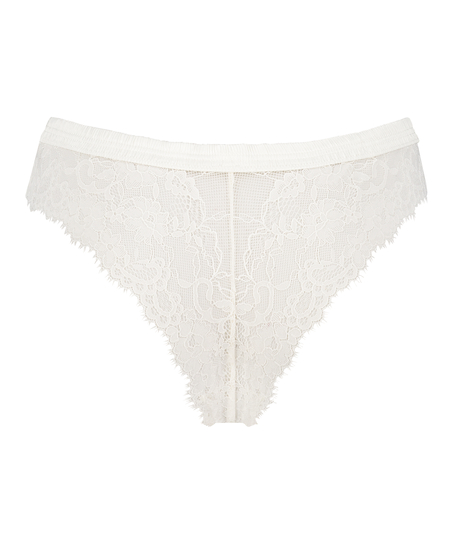 Slip brésilien échancré Yvo, Blanc