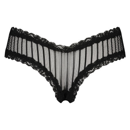 Slip br&eacute;silien V-shape mesh, Noir