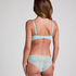 Slip brésilien iInvisible Lace Back, Bleu