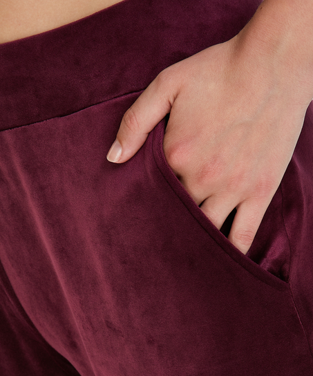 Pantalon de pyjama Velours, Rouge
