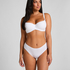 Soutien-gorge à armatures rembourré en coton, Blanc