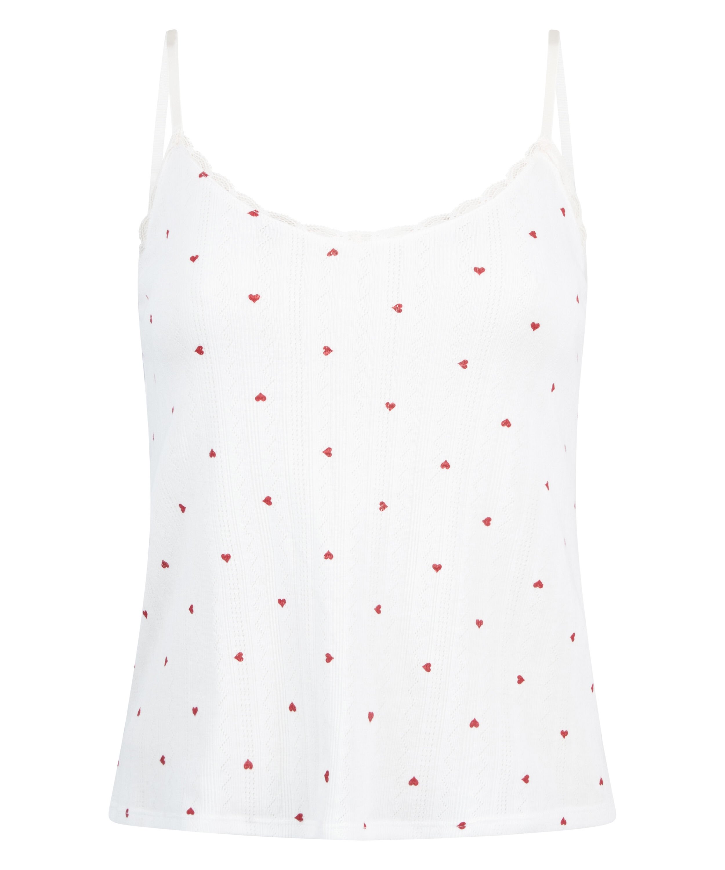 Top cami Lace, Blanc