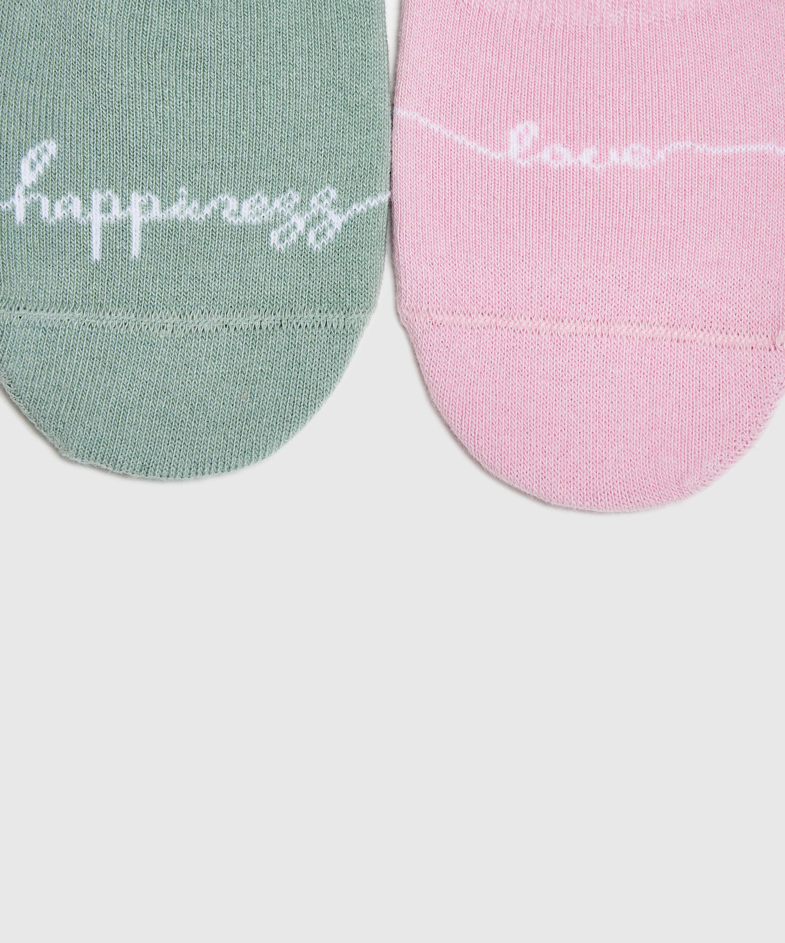 Lot de 2 paires de footies d&eacute;coup&eacute;es au laser, Vert, main