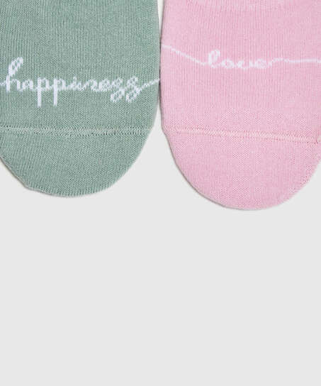 Lot de 2 paires de footies d&eacute;coup&eacute;es au laser, Vert