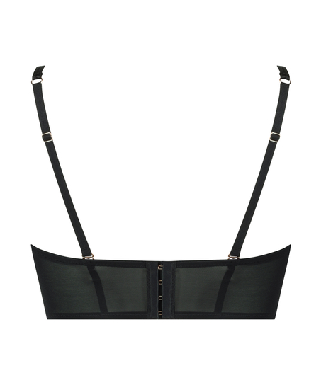 Soutien-gorge à armatures préformé longline Helena, Noir